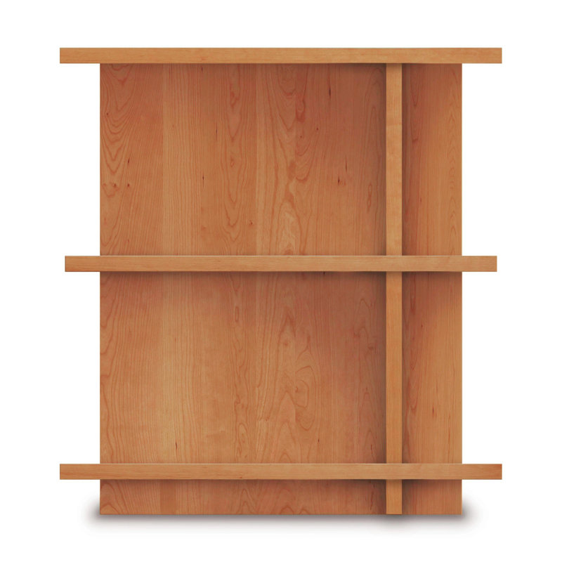 Table de chevet en bois massif Mansfield, Cerisier naturel, Droite