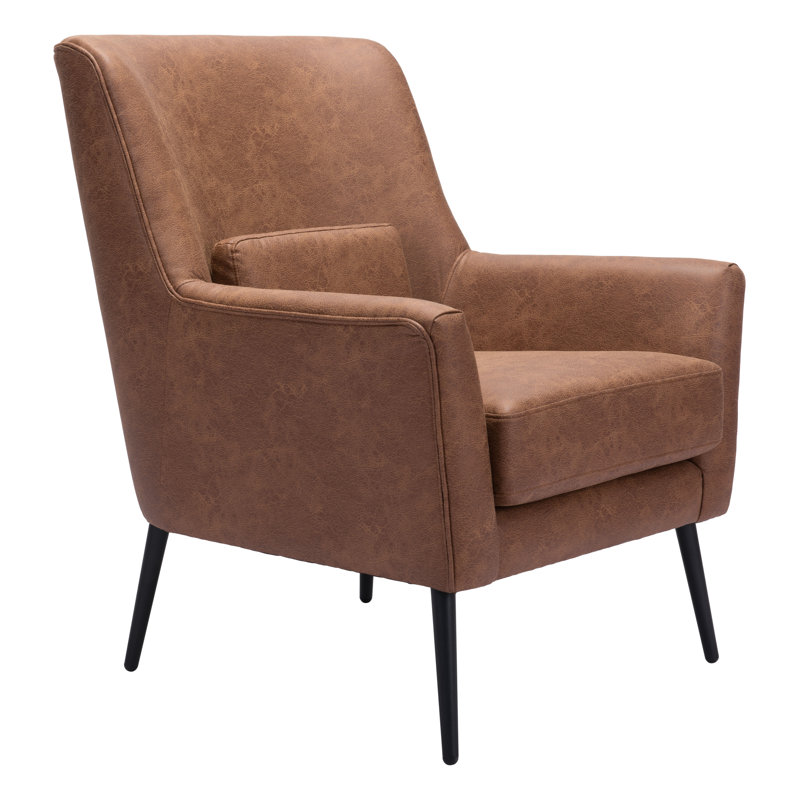 Chaise d'appoint Ontario, Similicuir brun