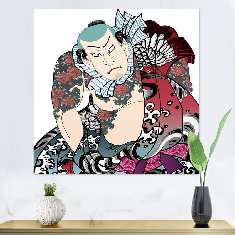 Art japonais sur toile, art japonais sur toile, H 36 po x l 36 po x P 1 po, Toile tendue