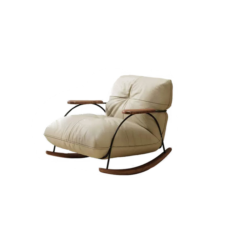 Chaise berçante légère Light Luxury Home Leisure, Crème