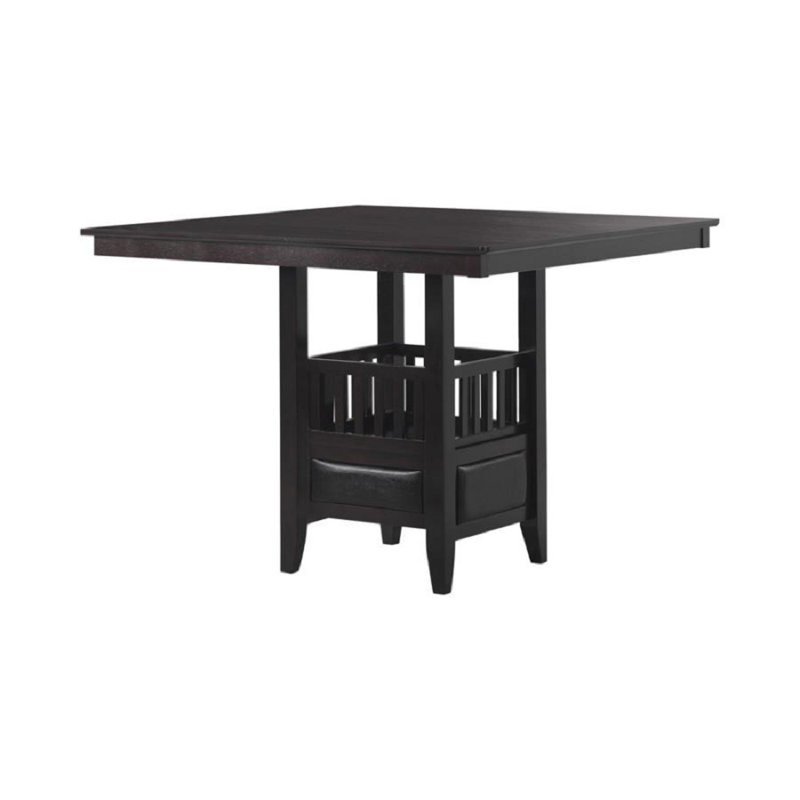 Norry Square Counter Height Table with Storage in Brown