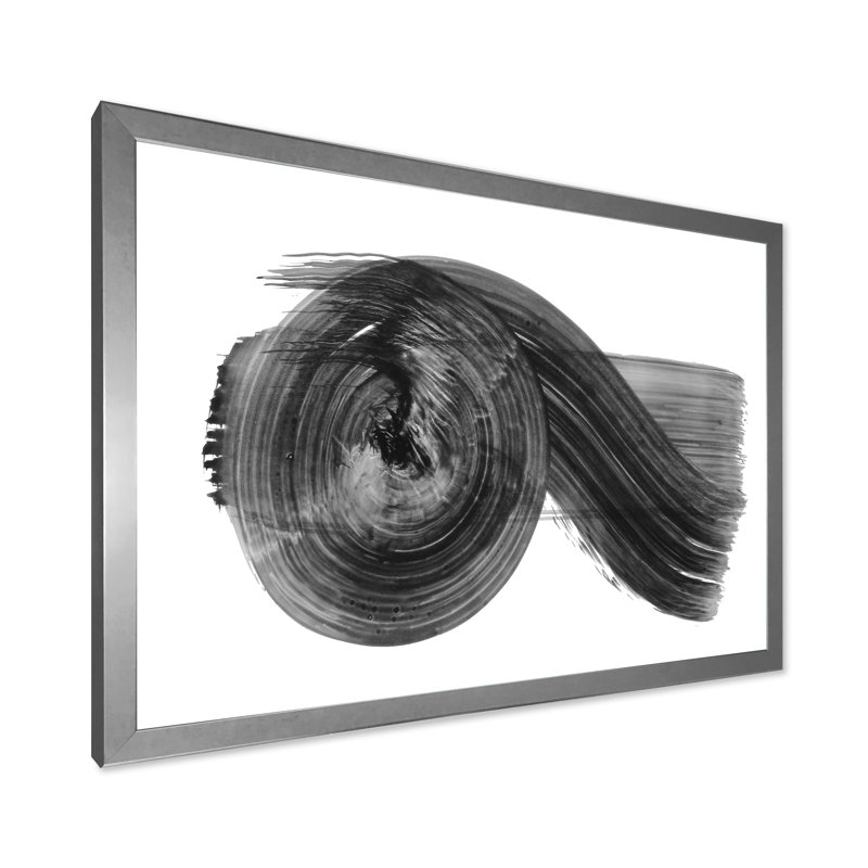Waves IV - Print on Canvas, 24" H x 36" W x 1" D, Silver Picture Framed