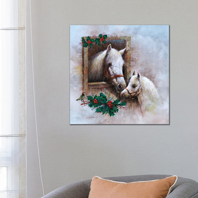 Holly and Ivy 1 Piece Wrapped Canvas Painting
