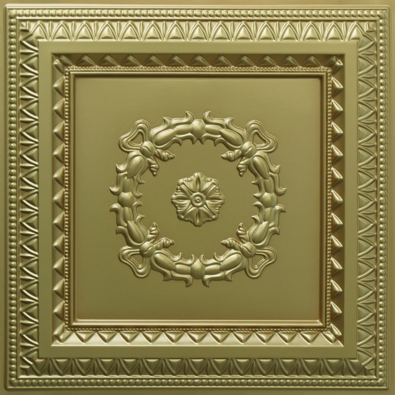 Carreau de plafond en PVC 2 pi x 2 pi Falkirk Perth, Laiton