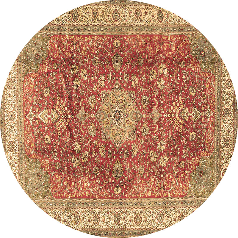 Tapis brun traditionnel Traditional 4492, Rond 8 pi