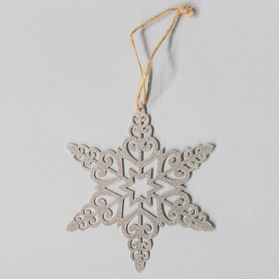 Ornement en métal flocon de neige