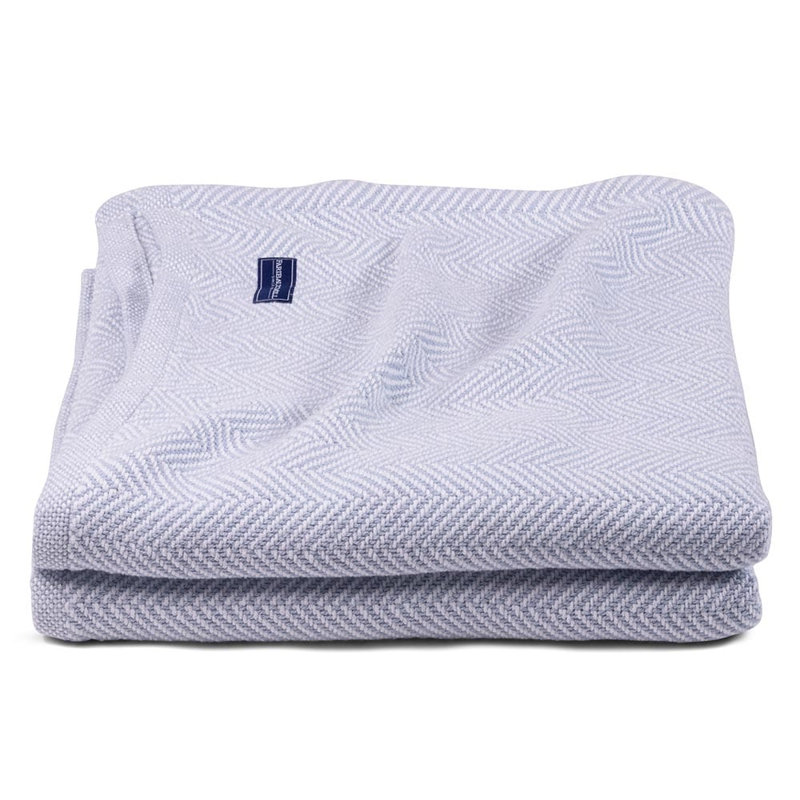 Penobscot Cotton Blanket, 80" x 96", Shore