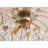 Dalia Brushed Silver-ish Champagne 5-Light Larger Crystal Flush Mount