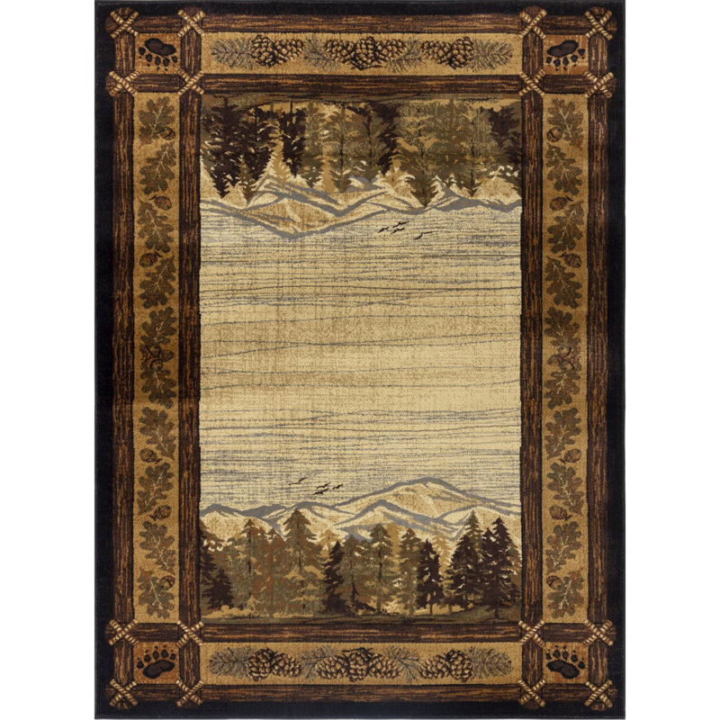 Nature's Nest Multi Vibrant Lodge Area Rug, Runner 2'7" x 7'3"