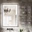 , 32 po x 36 po, miroir de salle de bain à DEL intelligent, éclairage à intensité variable, 3 réglages de température de couleur, interrupteur antibrouillard intégré, interrupteur mural, Ul, luminosité réglable en verre trempé de 5 mm, encastré-1383702538