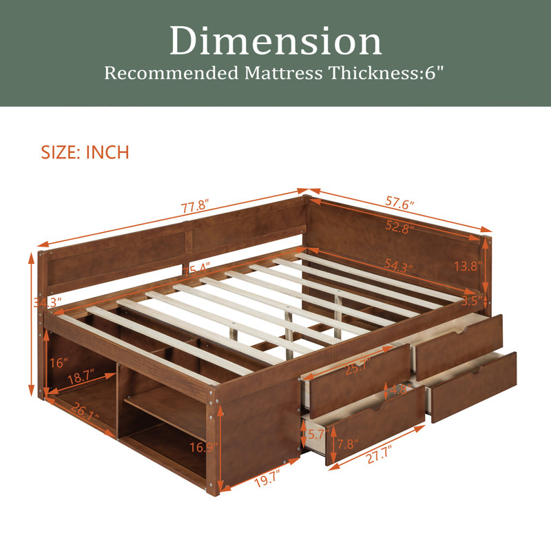 Cezanne Daybed, Walnut, Full / Double