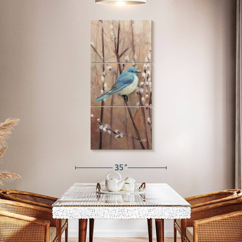 Pretty Birds Resting, 52" H x 24" W