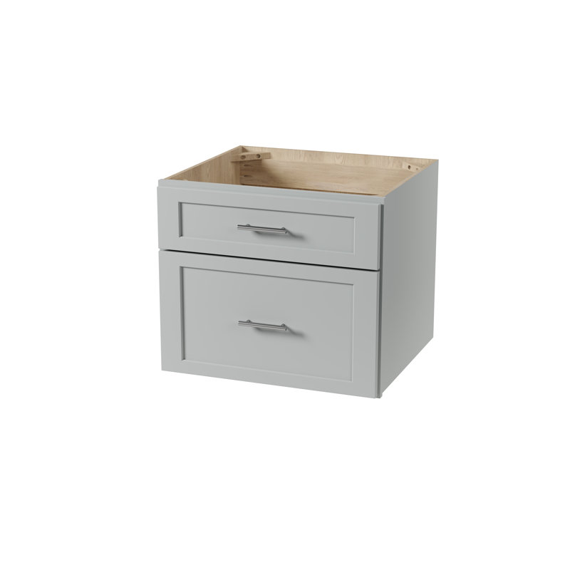 Meuble-lavabo mural simple flottant 24 po Disar, Gris