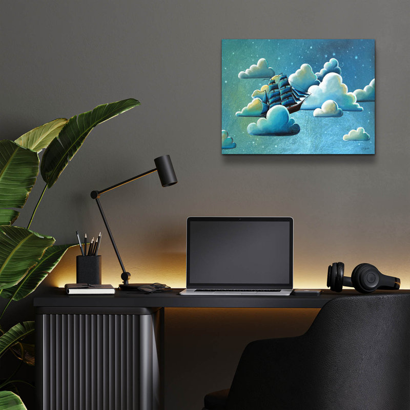 «Astronautical Navigation» par Cindy Thornton, art mural en verre acrylique, H 12 po x l 16 po x P 0,13 po