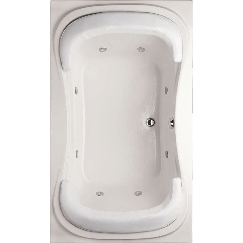Fantasy 72'' L Whirlpool Bathtub, Matte Black, White