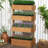 Vertical 4-tier Garden Planter, Self-Draining with Non-Woven Fabric-1147115718