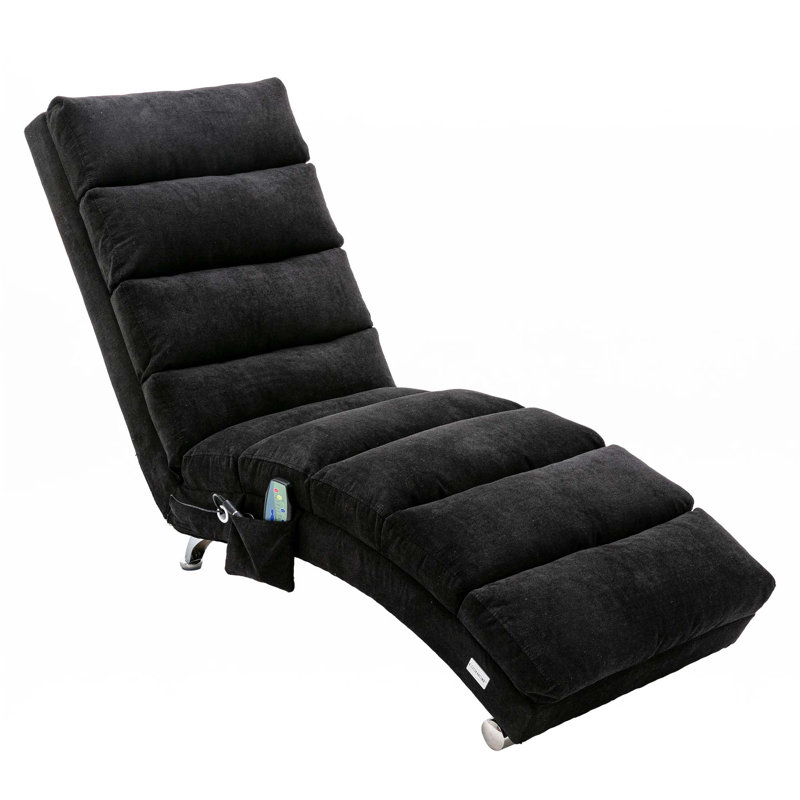 Chaise longue en lin, Noir