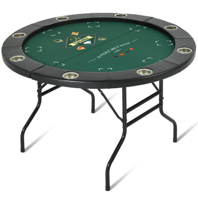 Table de jeu 48 po pliable et portable, 8 joueurs, noir