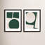 You & Me In Green Set Of 2 By Lee Lessem - Framed Wall Art-253859756-253859759