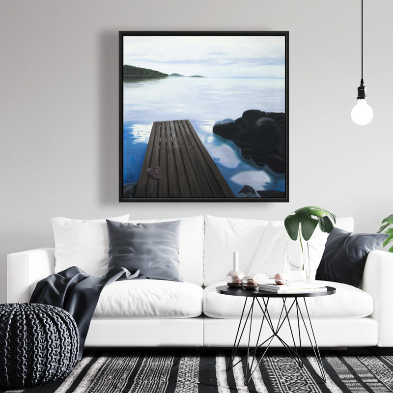 Evening on the dock - Blue Sea Framed Canvas | Home Decor