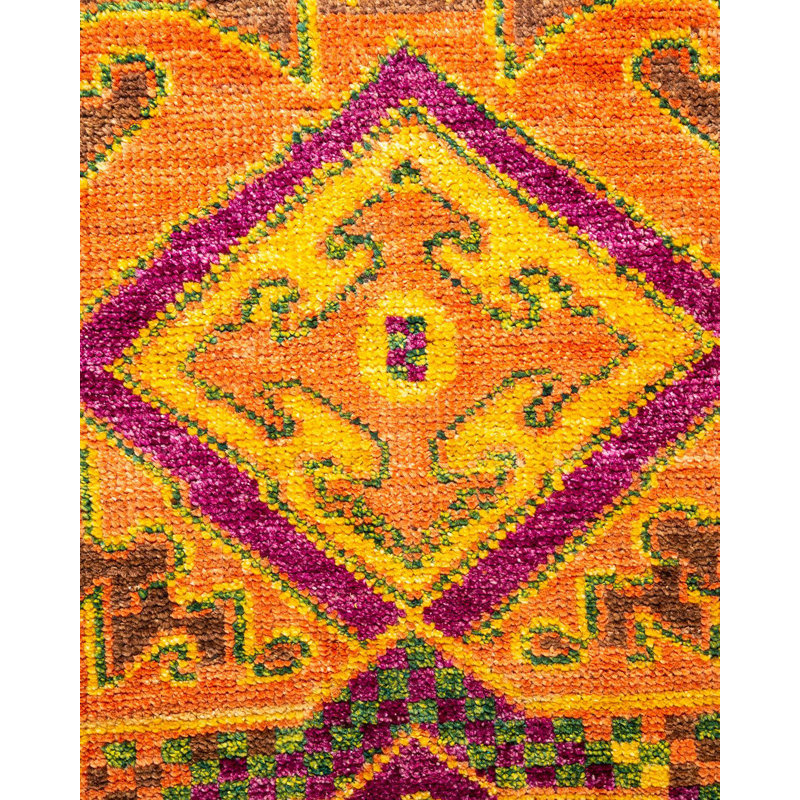 Contemporary One-of-a-Kind 4' 2" X 6' 4" Hand Knotted Area Rug