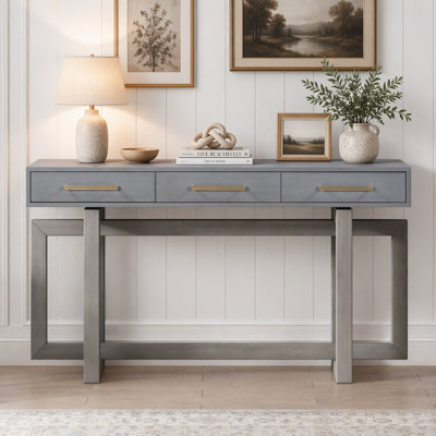 Console élégante très longue avec 3 tiroirs, canapé d'entrée moderne pour le couloir du couloir du salon