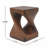 Wood-Like Texture MGO Twist Shape Side Table-579227081