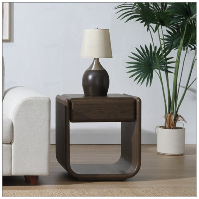 Dark Walnut End Table w/Drawer