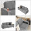 Canapé moderne 3 places en tissu Snowfleece - Canapé gris confortable et élégant pour le salon, la chambre à coucher ou le bureau-712277197