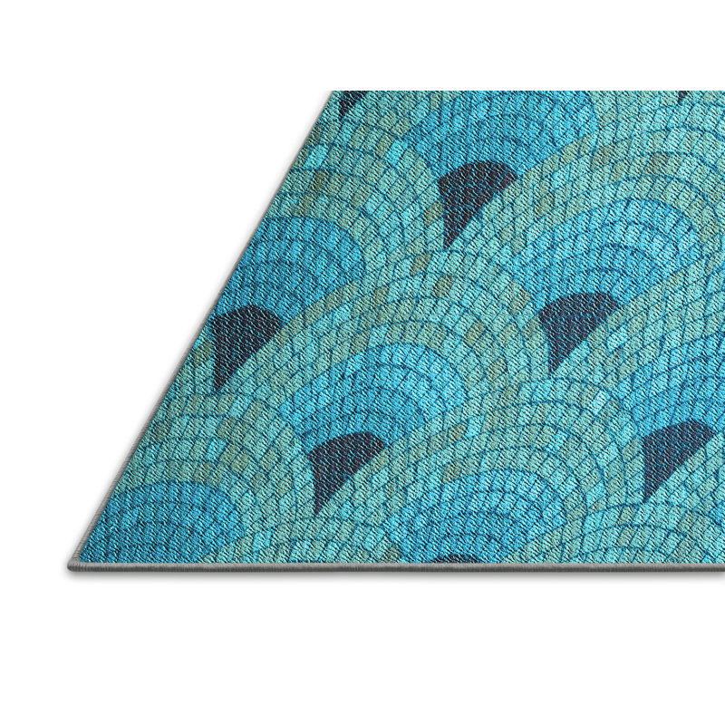 Tapis bleu clair Temperance, Rectangle 5 pi x 8 pi