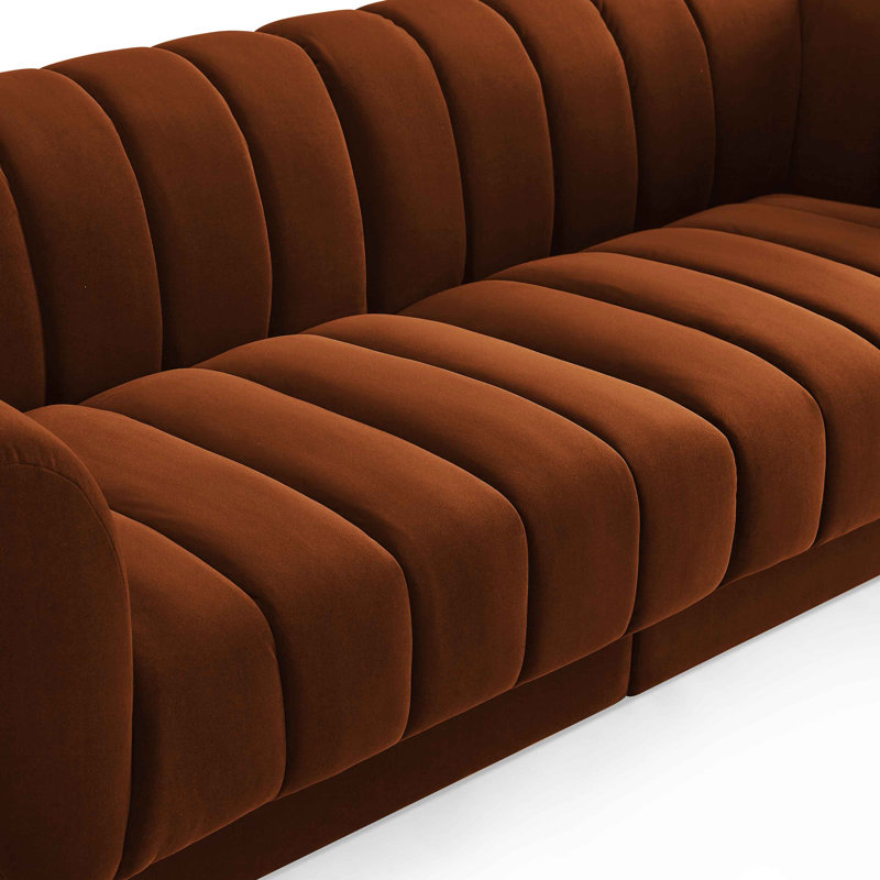 Canapé Chesterfield Siniya, H 30,3 po x l 88,2 po x P 34,3 po, 3, Cari