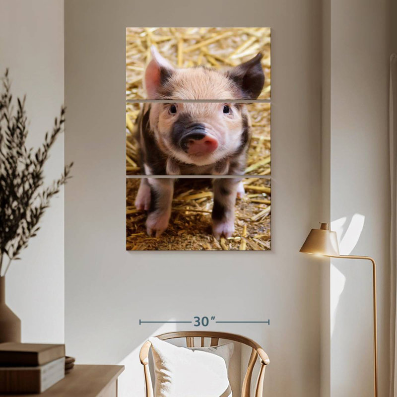 Abner Farm Piglet, 65" H x 42" W