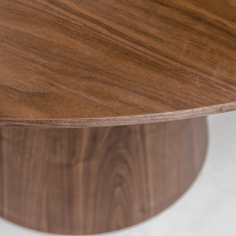 Adara 53" Dining Table In Walnut And 6 Carramar Chairs In Black, Black