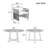 5-Piece Extendable Dining Table Set with 4 Rattan Chairs