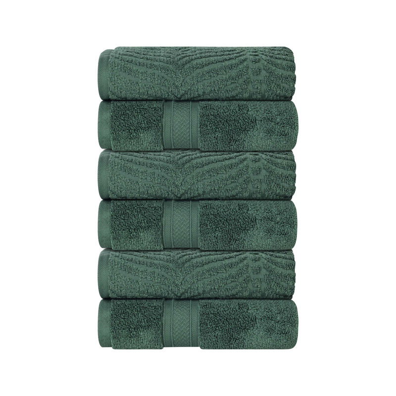 Débarbouillette en coton jacquard Fruitville, Vert forêt