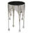 Aluminum Metal Melting Drip Side End Accent Table with Glass Tabletop-1701459342