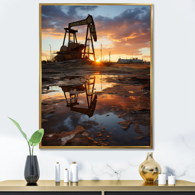 «Sunset on Drilling Rig Horizon I», reproduction sur toile