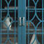 Meuble télé 63 po bleu sarcelle - 4 portes avec 6 tablettes réglables, design agréable, buffet avec gestion des câbles, beaucoup d'espace, portes, construction, efficacité