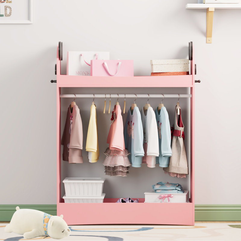 Manufactured Wood Wardrobe, Pink