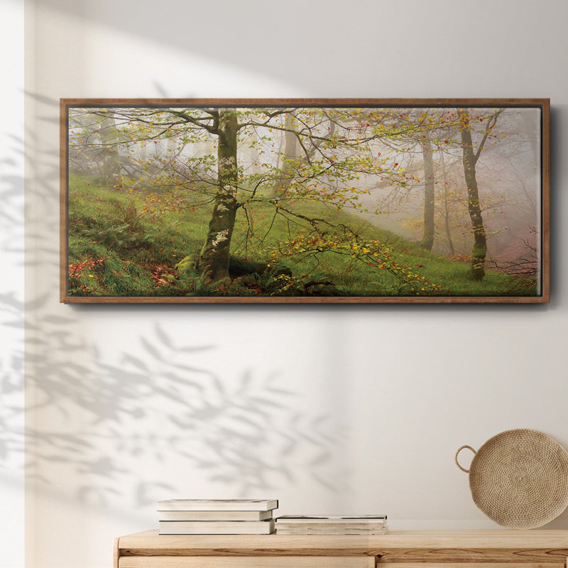 " Spring Or ", 20" H x 50" W x 1.5" D, Walnut