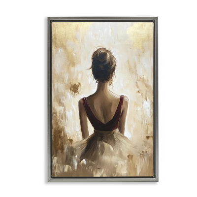 Cadre flottant à ballerine, portrait abstrait, design par Petal Prints Design