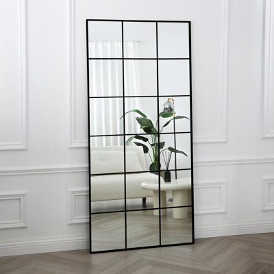 Naquasia Metal Rectangle Floor Mirror