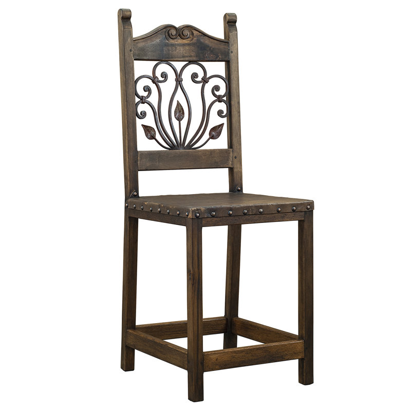 Counter Stool with Solid Wood Frame
