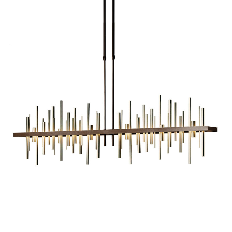 Cityscape 1 - Light Kitchen Island Linear LED Pendant, Soft Gold, Soft Gold