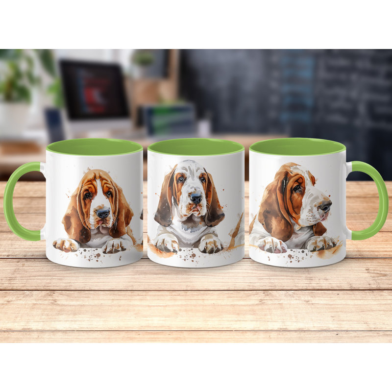 Ceramic Coffee Mug, Light Green, 2