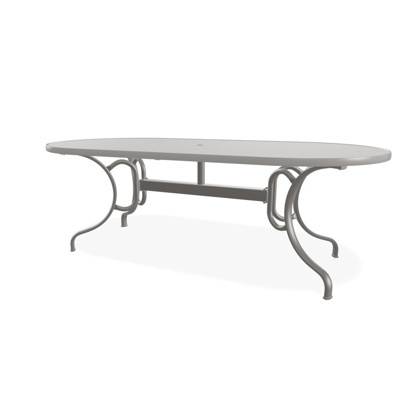 Outdoor Oval Dining Table, Gray/Warm Gray