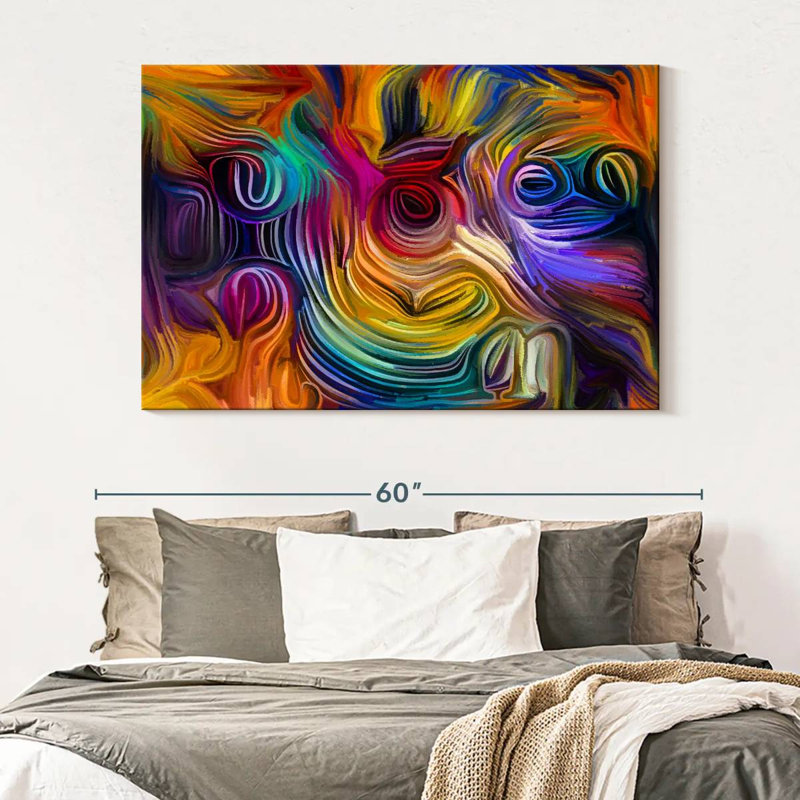 Avery Abstract Tropical Flowers, 34" H x 51" W