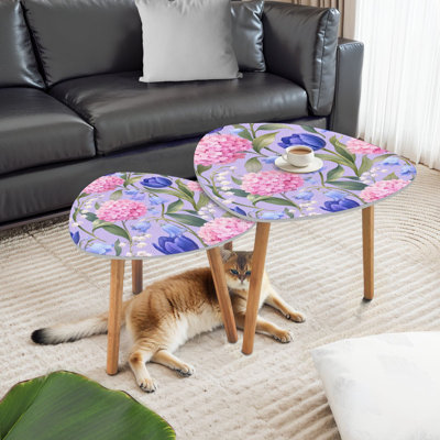 Ensemble de 2 tables basses gigognes Triangle