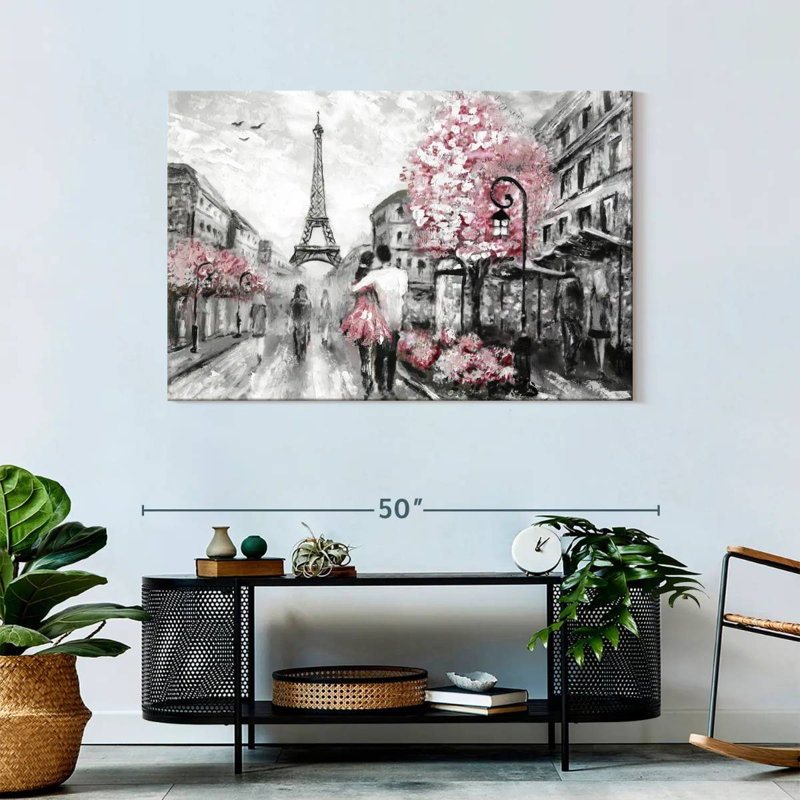 «Pink Paris», reproduction sur toile, H 30 po x l 45 po x P 1,25 po