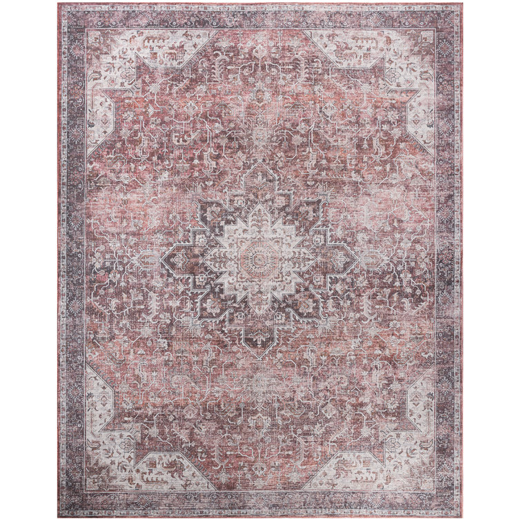 Bungalow Rose Bungalow Rose Washables Red Vintage Indoor Rug